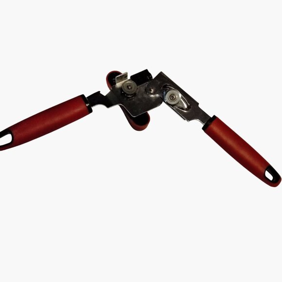 Farberware Heavy Duty Can Opener Vintage Swing Away Soft Grip Red Handles USA - Picture 7 of 7